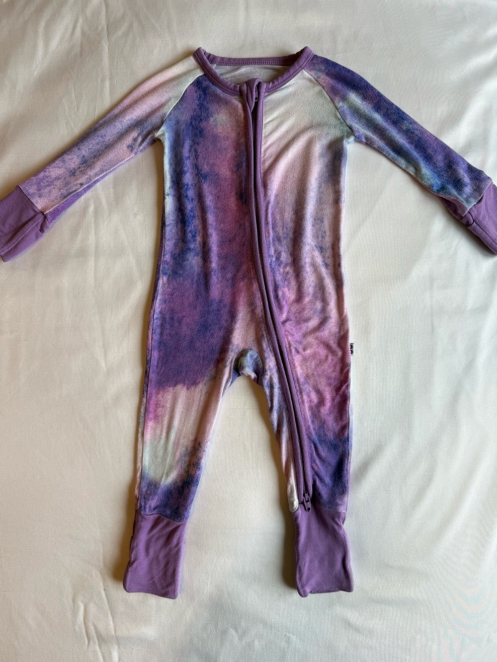 Little Sleepies Purple Tie-Dye Zippie
